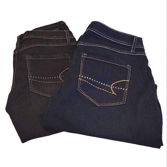 Avenue Denim High Rise Pull On Jeggings (2 pair) - Picture 1 of 10